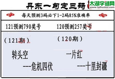 3d第2016121期丹东一句定三码