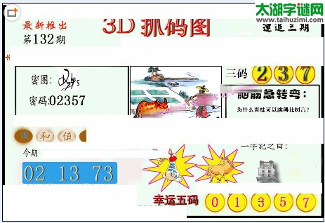 3d132期：红五图库（幸运五码）