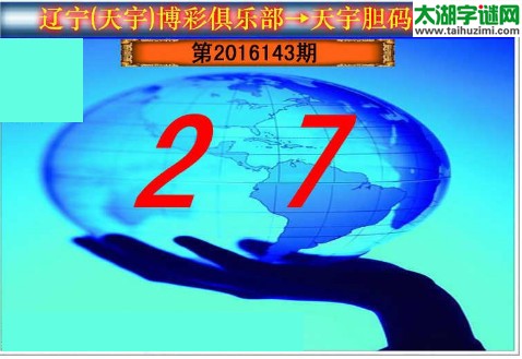 天宇图谜第2016143期胆码图