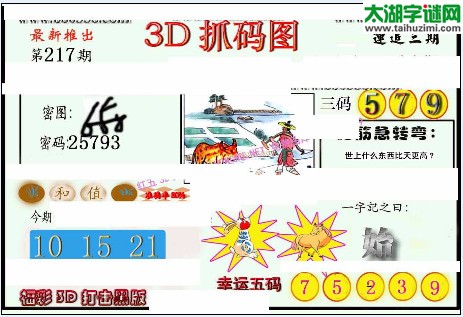 3d217期：红五图库（幸运五码）