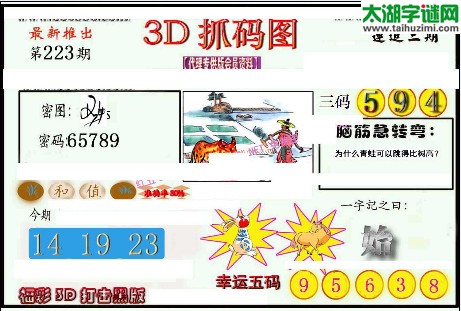 3d223期：红五图库（幸运五码）