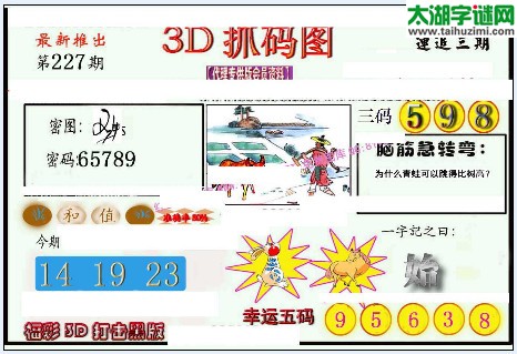 3d227期：红五图库（幸运五码）