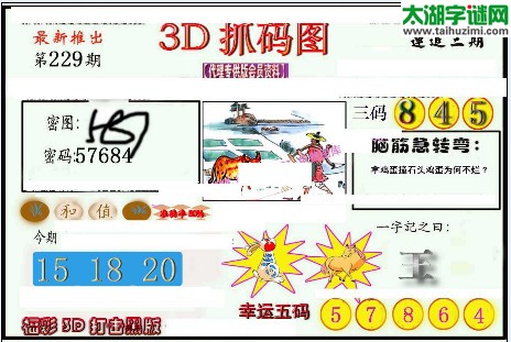 3d229期：红五图库（幸运五码）