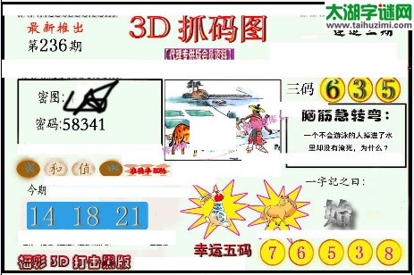 3d236期：红五图库（幸运五码）