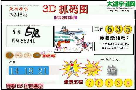 3d246期：红五图库（幸运五码）