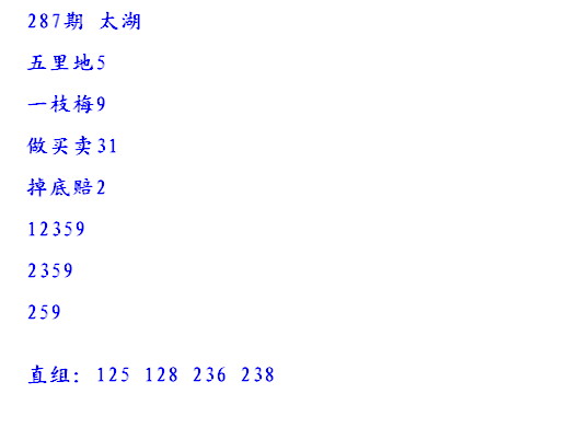 全买必中解太湖字谜2016287期：做买卖