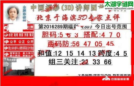 于海滨专家点评16289期