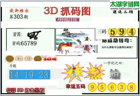 3d303期：红五3d图库总汇（幸运五码）