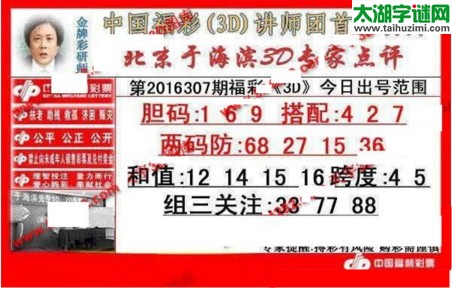 于海滨专家点评16307期