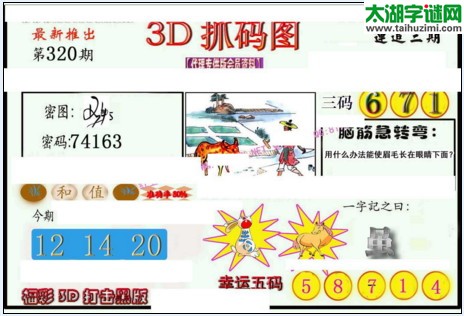 3d320期：红五3d图库总汇（复式定位）