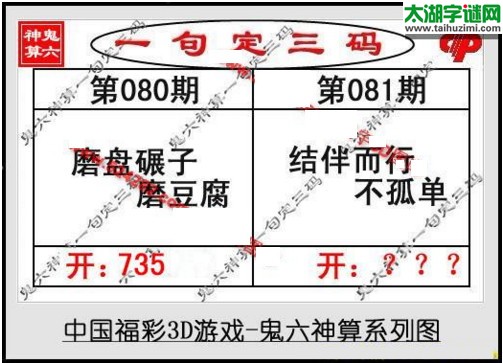 鬼六神算胆码图-17081期