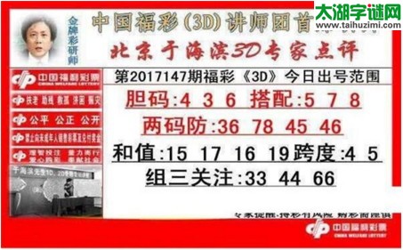 于海滨专家点评17147期