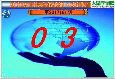 3d161期：天宇一句定三码+胆码图