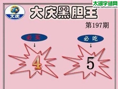 大庆黑胆王图17197期