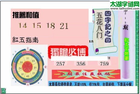 3d213期：红五图库总汇（一句定三码）