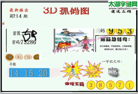 3d214期：红五图库总汇（一句定三码）