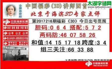 于海滨专家点评17216期