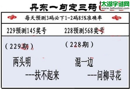 3d第2017229期丹东一句定三码