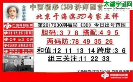 于海滨专家点评17230期