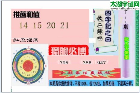 3d278期：红五图库总汇（一句定三码）