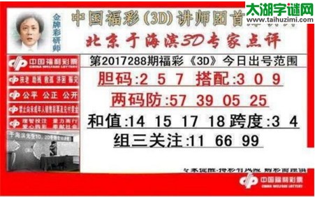 于海滨专家点评17288期