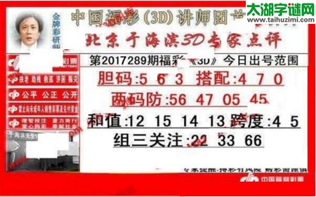 于海滨专家点评17289期