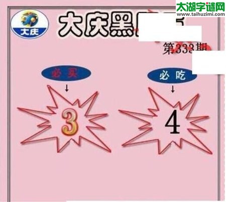 3d333期：大庆黑胆王全图+一语真言