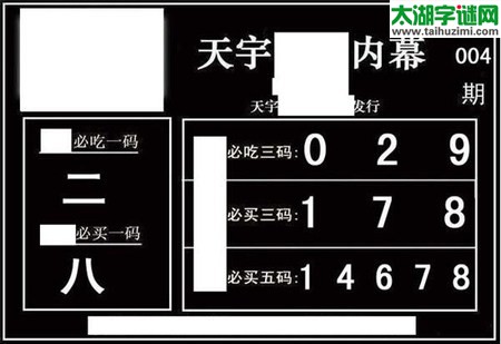 3d003期：天宇一句定三码+胆码图