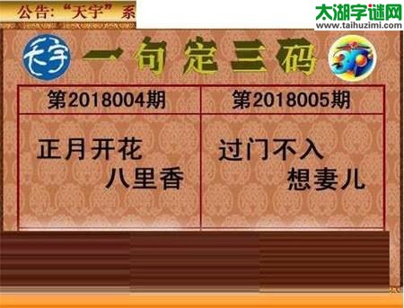 3d005期：天宇一句定三码+胆码图