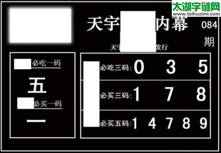 3d084期：天宇一句定三码+胆码图