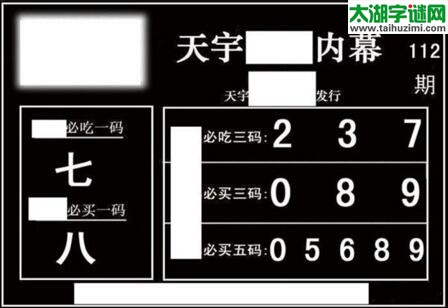 3d112期：天宇一句定三码+胆码图