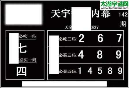 3d142期：天宇一句定三码+胆码图