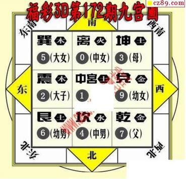 3d172期：九宫图3d图谜