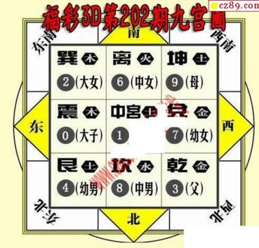 3d202期：九宫图3d图谜