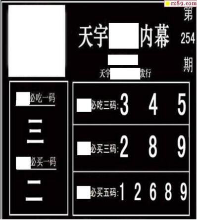 3d254期：天宇一句定三码+胆码图