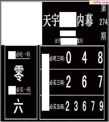 3d273期：天宇一句定三码+胆码图