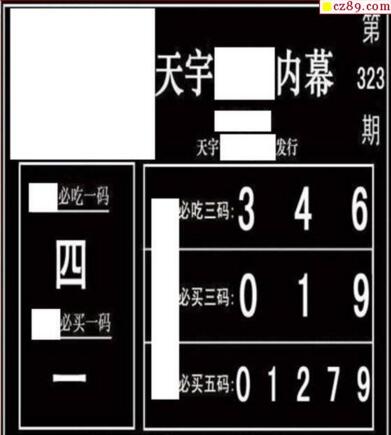 3d323期：天宇一句定三码+胆码图